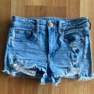American Eagle Distressed Denim Shorts, Size 2